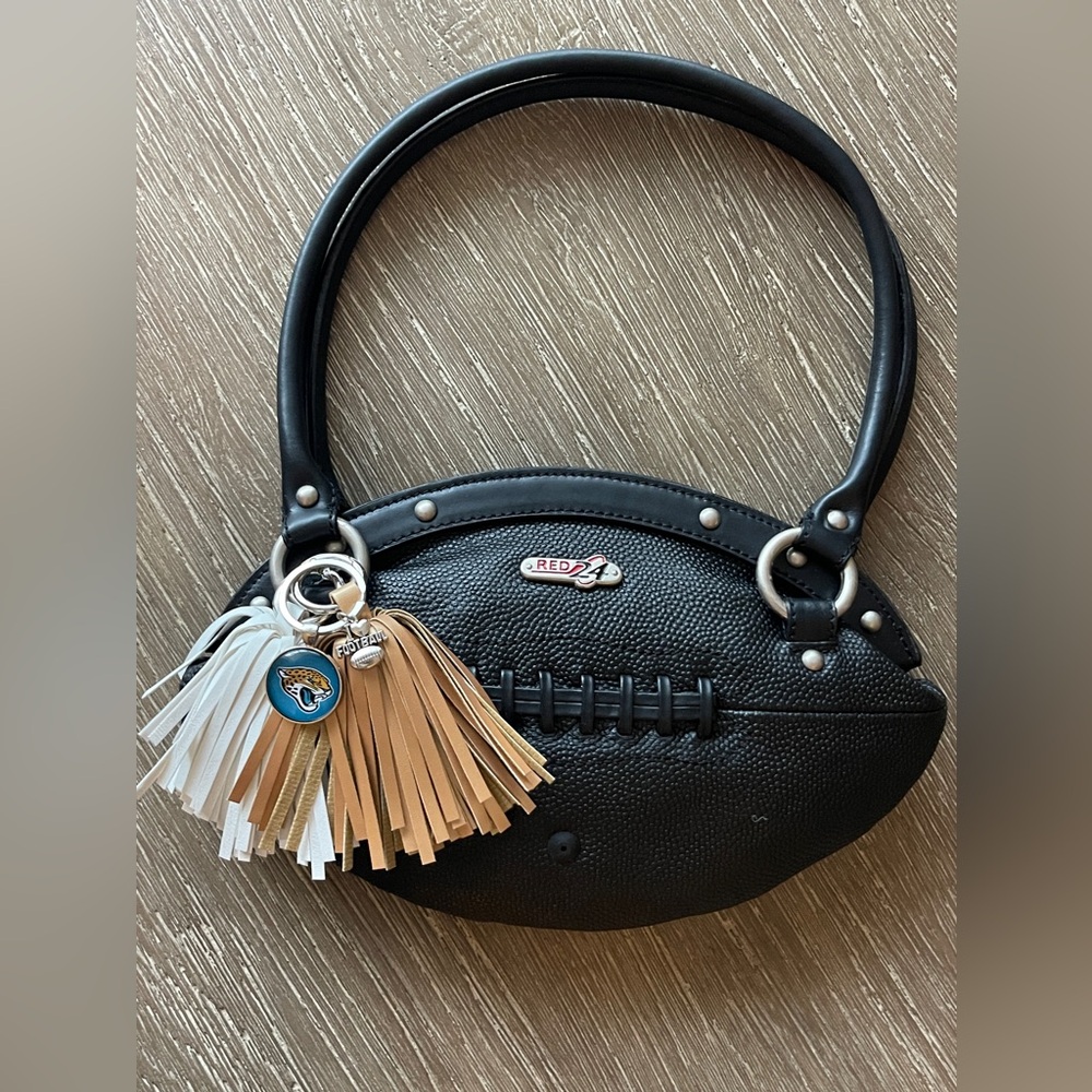 Jaguars Black Leather Football purse